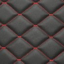 TOSCANO QUILTED - Siyah 6x5 Kırmızı İp